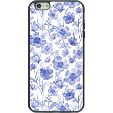 Coque iPhone 6 Plus / 6s Plus - Silicone rigide noir Spring 23 watercolor blue flowers