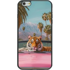 iPhone 6 Plus / 6s Plus Case Hülle - Silikon schwarz Tiger Auto rosa