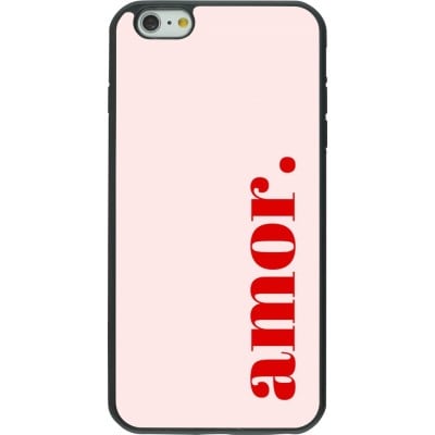 Coque iPhone 6 Plus / 6s Plus - Silicone rigide noir Valentine 2024 amor