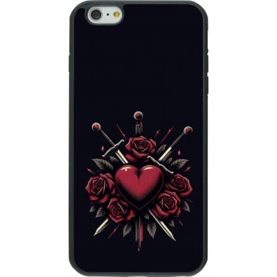 Coque iPhone 6 Plus / 6s Plus - Silicone rigide noir Valentine 2024 gothic love