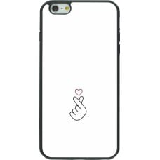 Coque iPhone 6 Plus / 6s Plus - Silicone rigide noir Valentine 2024 heart by Millennials