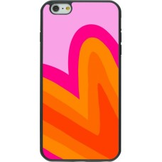 Coque iPhone 6 Plus / 6s Plus - Silicone rigide noir Valentine 2024 heart gradient