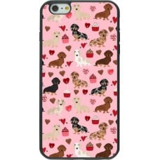 Coque iPhone 6 Plus / 6s Plus - Silicone rigide noir Valentine 2024 puppy love