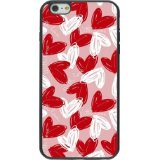 Coque iPhone 6 Plus / 6s Plus - Silicone rigide noir Valentine 2024 with love heart