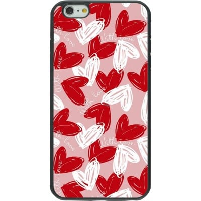 Coque iPhone 6 Plus / 6s Plus - Silicone rigide noir Valentine 2024 with love heart