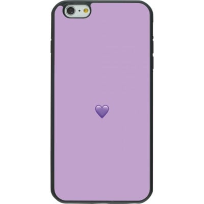 Coque iPhone 6 Plus / 6s Plus - Silicone rigide noir Valentine 2023 purpule single heart