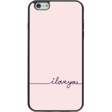 Coque iPhone 6 Plus / 6s Plus - Silicone rigide noir Valentine 2023 i love you writing