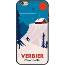 Coque iPhone 6 Plus / 6s Plus - Silicone rigide noir Verbier Cabane Mont-Fort