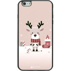 Coque iPhone 6 Plus / 6s Plus - Silicone rigide noir Noël 2023 Choupinette Renne