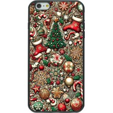 Coque iPhone 6 Plus / 6s Plus - Silicone rigide noir Noël 2023 micro pattern