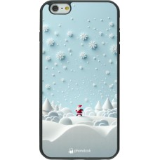 Coque iPhone 6 Plus / 6s Plus - Silicone rigide noir Noël 2023 Petit Père Flocon