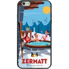 Coque iPhone 6 Plus / 6s Plus - Silicone rigide noir Zermatt Mountain Jacuzzi