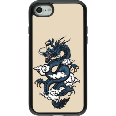 Coque iPhone 7 / 8 / SE (2020, 2022) - Hybrid Armor noir Blue Dragon Tattoo