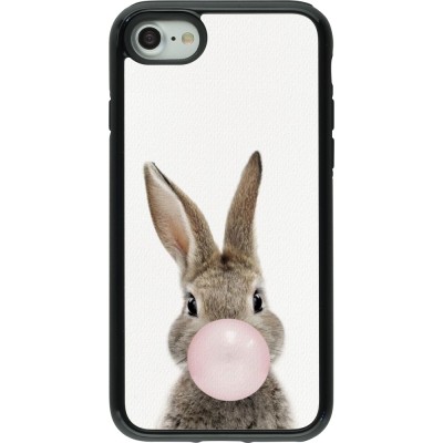 Coque iPhone 7 / 8 / SE (2020, 2022) - Hybrid Armor noir Easter 2023 bubble gum bunny