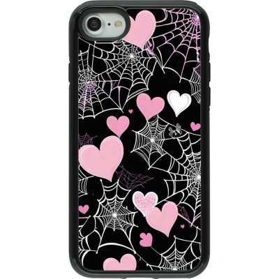 Coque iPhone 7 / 8 / SE (2020, 2022) - Hybrid Armor noir Halloween 2024 girly