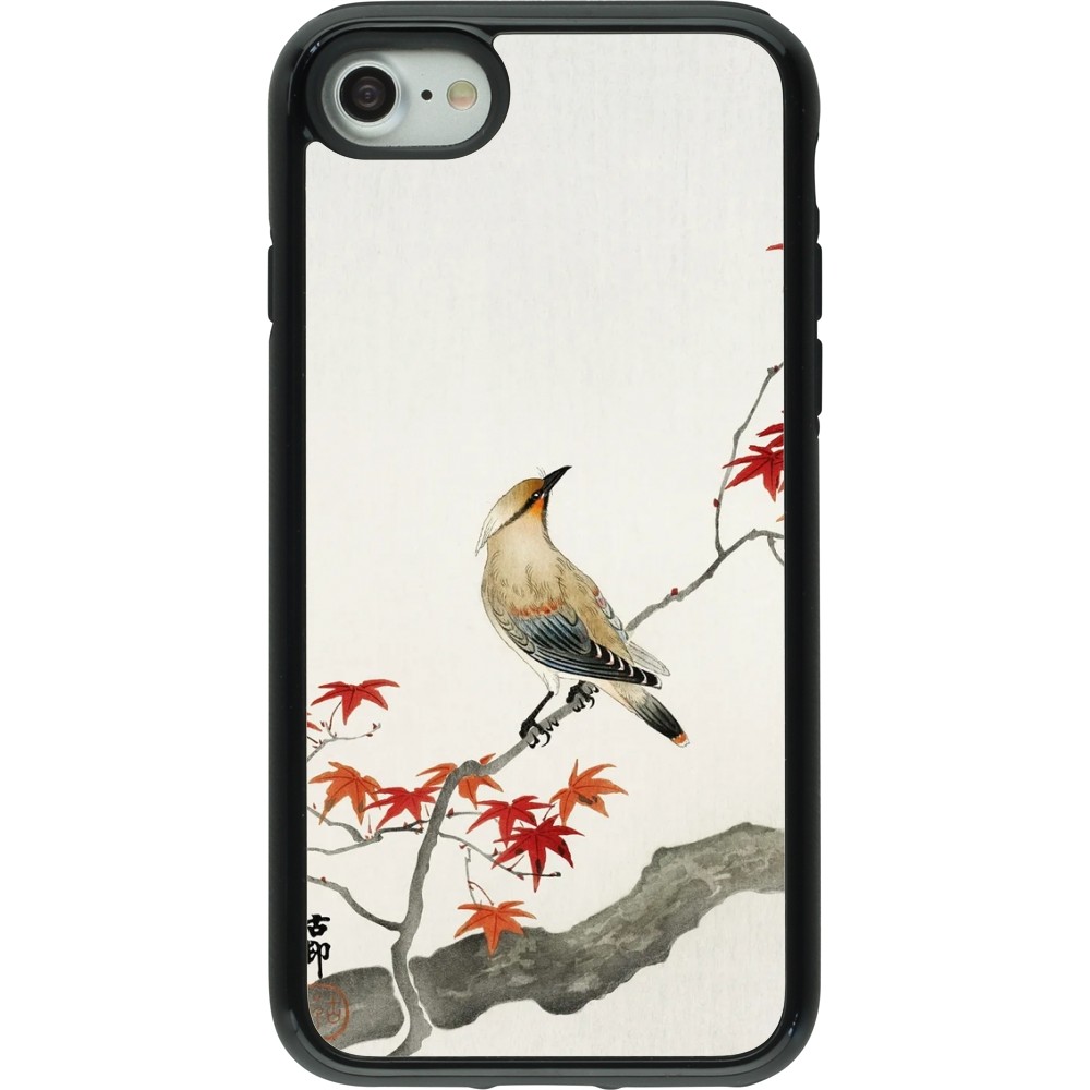 Coque iPhone 7 / 8 / SE (2020, 2022) - Hybrid Armor noir Japanese Bird