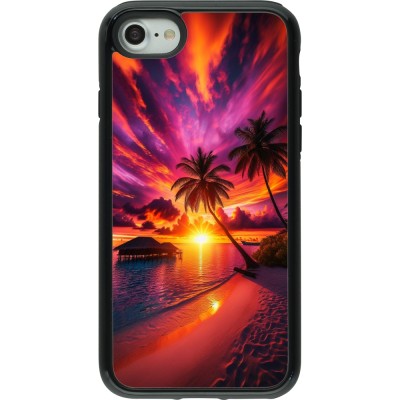 Coque iPhone 7 / 8 / SE (2020, 2022) - Hybrid Armor noir Maldives Dusk Bliss