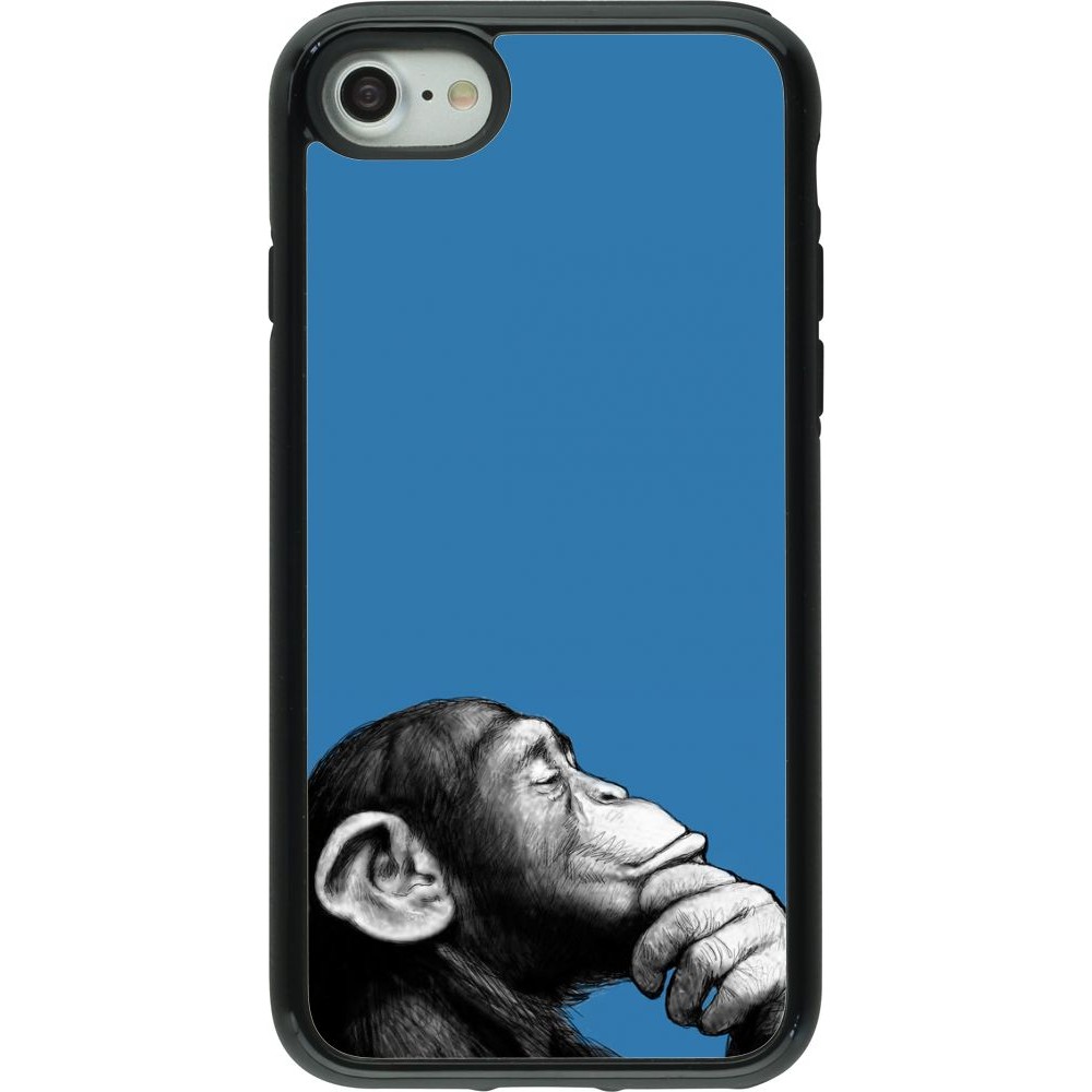 Coque iPhone 7 / 8 / SE (2020, 2022) - Hybrid Armor noir Monkey Pop Art