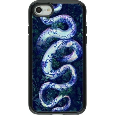 Coque iPhone 7 / 8 / SE (2020, 2022) - Hybrid Armor noir Serpent Blue Anaconda