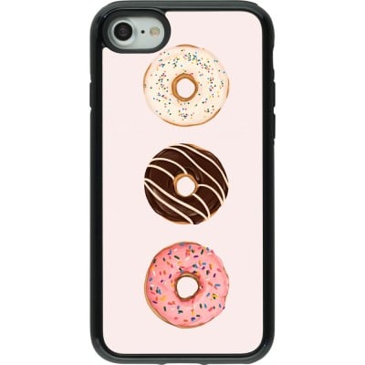 Coque iPhone 7 / 8 / SE (2020, 2022) - Hybrid Armor noir Spring 23 donuts