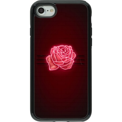 Coque iPhone 7 / 8 / SE (2020, 2022) - Hybrid Armor noir Spring 23 neon rose