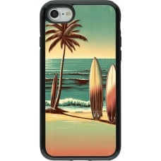 Coque iPhone 7 / 8 / SE (2020, 2022) - Hybrid Armor noir Surf Paradise