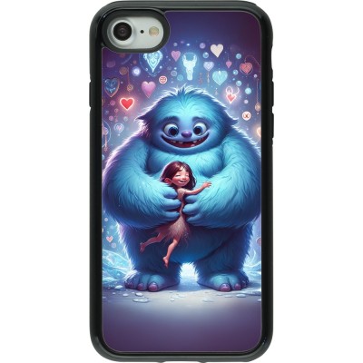 Coque iPhone 7 / 8 / SE (2020, 2022) - Hybrid Armor noir Valentine 2024 Fluffy Love