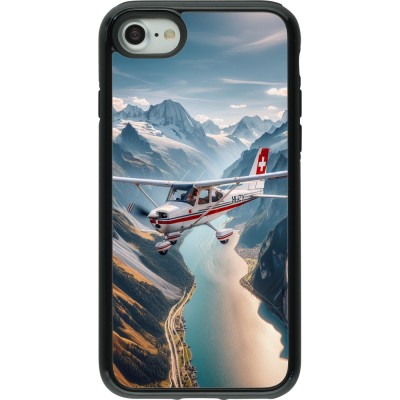 Coque iPhone 7 / 8 / SE (2020, 2022) - Hybrid Armor noir Vol Alpin Suisse