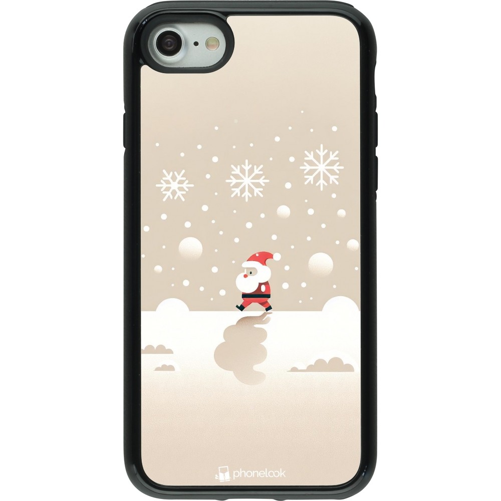 Coque iPhone 7 / 8 / SE (2020, 2022) - Hybrid Armor noir Noël 2023 Minimalist Santa