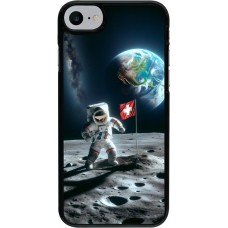 Coque iPhone 7 / 8 / SE (2020, 2022) - Astro Suisse sur lune