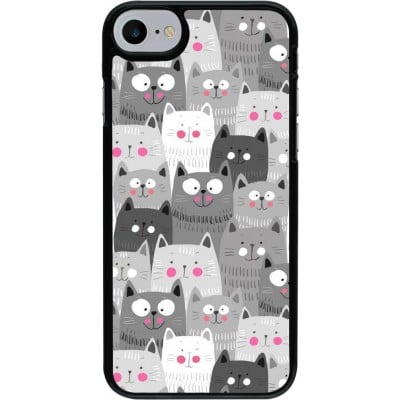 Coque iPhone 7 / 8 / SE (2020, 2022) - Chats gris troupeau