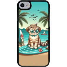 Coque iPhone 7 / 8 / SE (2020, 2022) - Chat Surf Style