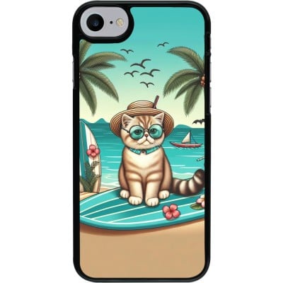 Coque iPhone 7 / 8 / SE (2020, 2022) - Chat Surf Style