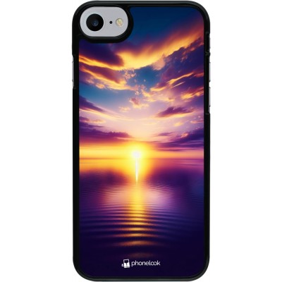 Coque iPhone 7 / 8 / SE (2020, 2022) - Coucher soleil jaune violet