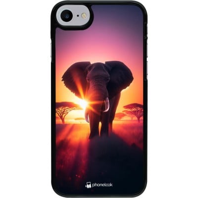 Coque iPhone 7 / 8 / SE (2020, 2022) - Elephant Sunrise Beauty