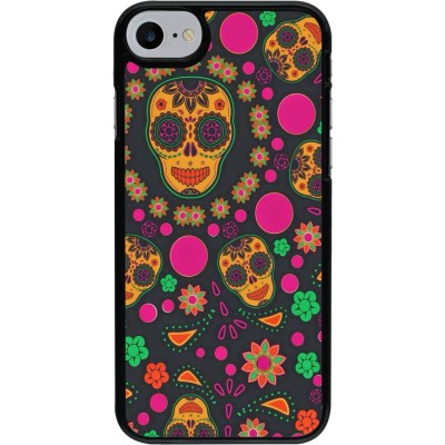 Coque iPhone 7 / 8 / SE (2020, 2022) - Halloween 22 colorful mexican skulls