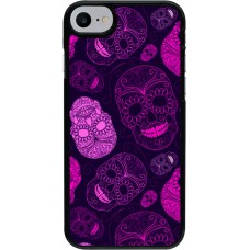 Coque iPhone 7 / 8 / SE (2020, 2022) - Halloween 2023 pink skulls