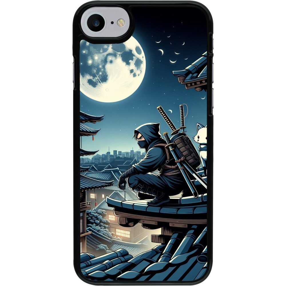 Coque iPhone 7 / 8 / SE (2020, 2022) - Ninja sous la lune