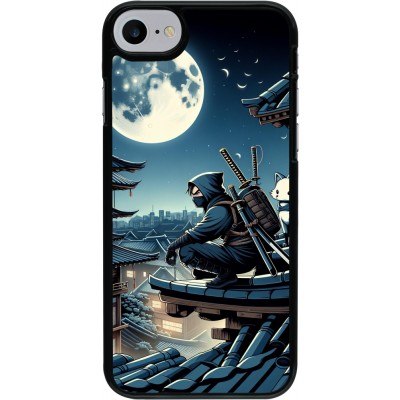 Coque iPhone 7 / 8 / SE (2020, 2022) - Ninja sous la lune