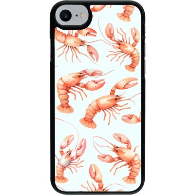 Coque iPhone 7 / 8 / SE (2020, 2022) - Pattern de homards pastels