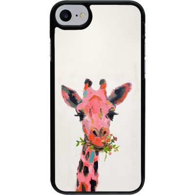 Coque iPhone 7 / 8 / SE (2020, 2022) - Pink Girafe Paint