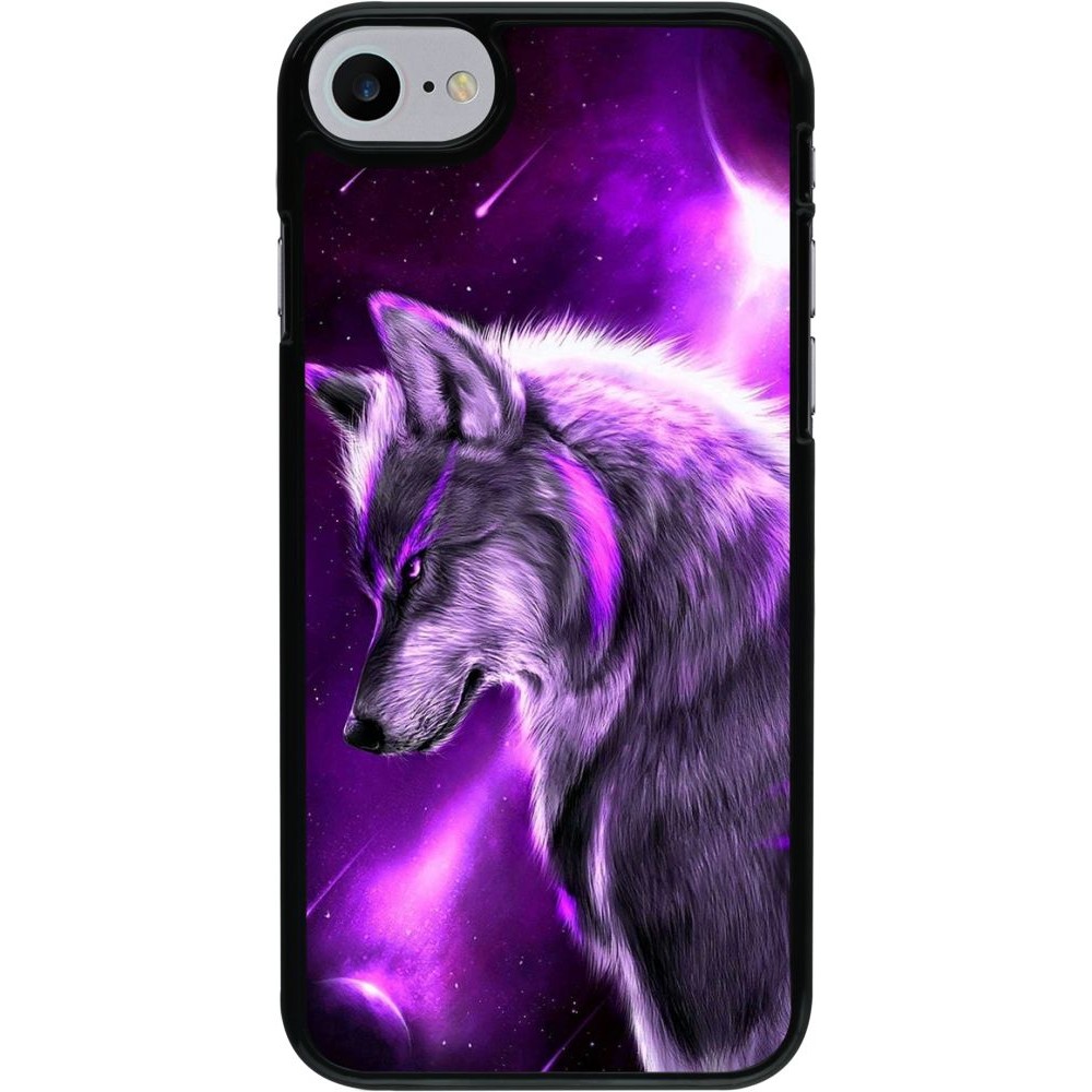 Hülle iPhone 7 / 8 / SE (2020, 2022) - Purple Sky Wolf