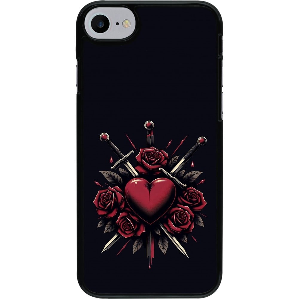 Coque iPhone 7 / 8 / SE (2020, 2022) - Valentine 2024 gothic love