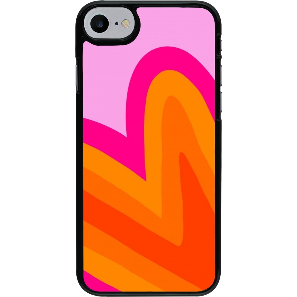 Coque iPhone 7 / 8 / SE (2020, 2022) - Valentine 2024 heart gradient