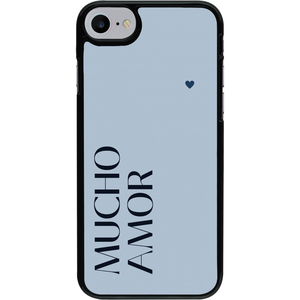 Coque iPhone 7 / 8 / SE (2020, 2022) - Valentine 2024 mucho amor azul