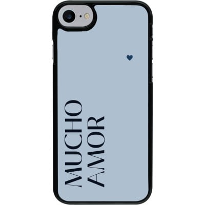 Coque iPhone 7 / 8 / SE (2020, 2022) - Valentine 2024 mucho amor azul