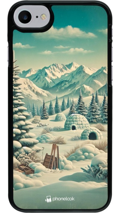 Coque iPhone 7 / 8 / SE (2020, 2022) - Vintage Snowy Mountain Igloo