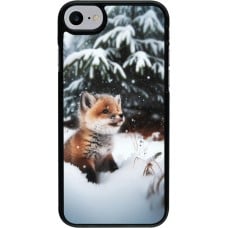 Coque iPhone 7 / 8 / SE (2020, 2022) - Noël 2023 Renardeau sapin