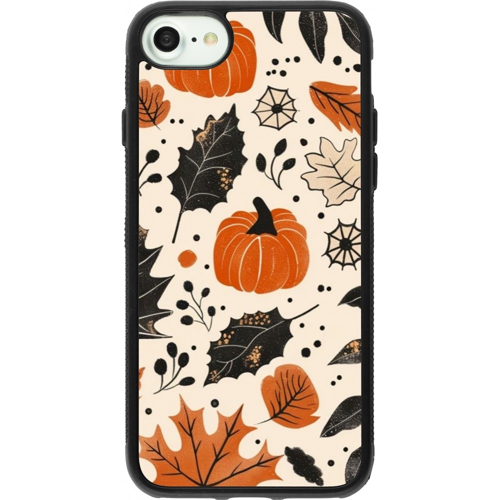 Coque iPhone 7 / 8 / SE (2020, 2022) - Silicone rigide noir Autumn 2024 nature