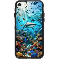 Coque iPhone 7 / 8 / SE (2020, 2022) - Silicone rigide noir Bora Bora Mer et Merveilles